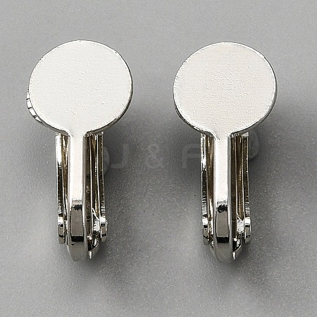 Brass Clip on Earring Findings LS-KK-WH0047-67P-1