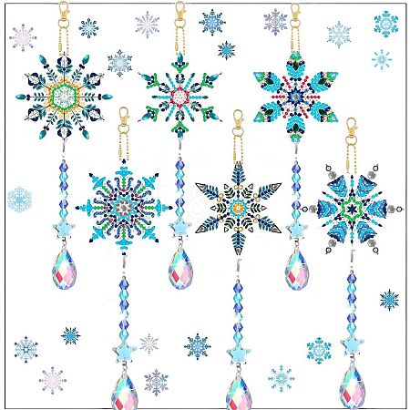 Snowflake Diamond Painting Catcher Winter Diamond Painting Wind Chime Kit PW-WGA448D-01-1