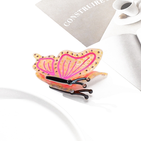 Butterfly Cellulose Acetate Claw Hair Clips PW-WG6DAED-03-1