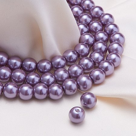 Eco-Friendly Dyed Glass Pearl Round Beads HY-BC0001-8mm-RB116-1