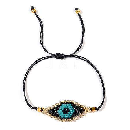 Bohemian Style Handmade Beaded Evil Eye Bracelet for Couples and Friends RR7314-1-1