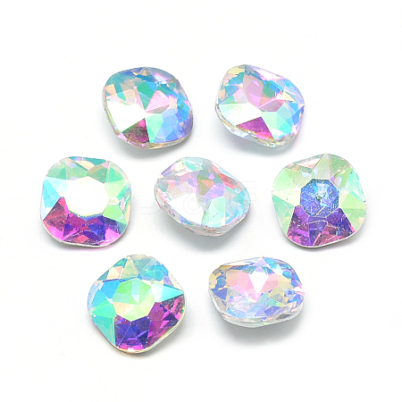 Pointed Back Glass Rhinestone Cabochons RGLA-T032-10x10mm-02-1