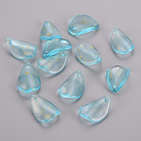 Transparent Spray Painted Glass Pendants GLAA-T016-38-C03-1