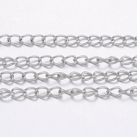 304 Stainless Steel Curb Chains CHS-H017-03P-10M-1