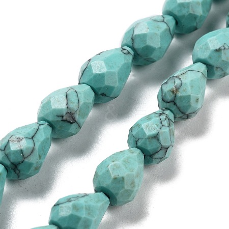 Synthetic Turquoise Beads Strands G-P520-B27-01-1
