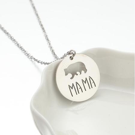 201 Stainless Steel Pendant Necklaces WG12F44-02-1