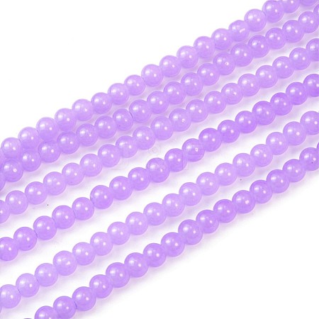 Imitation Jade Glass Beads Strands DGLA-S076-8mm-27-1