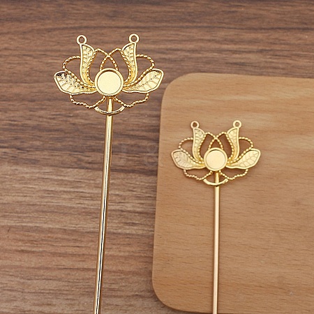 Ancient Style Alloy Hair Stick Finding PW-WGB0804-01-1