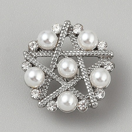 1-Hole Alloy Buttons BUTT-WH0030-59-1