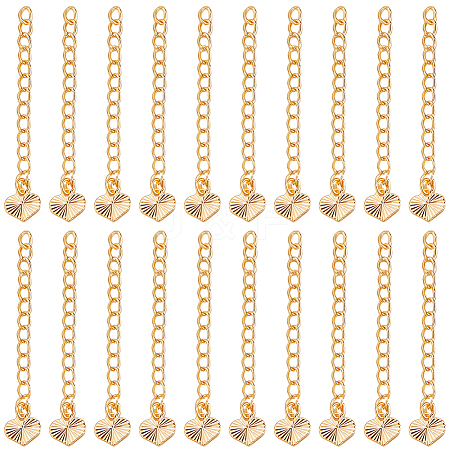 20Pcs Brass Chain Extender KK-BBC0016-37-1