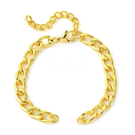 Rack Plating Brass Twisted Chain Bracelet Making KK-G501-03D-G-1