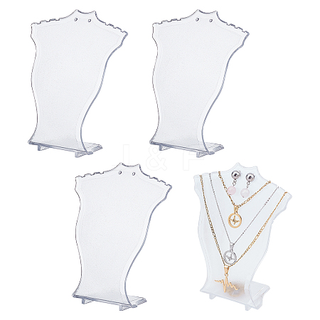 Plastic Necklace Pendant Display AJEW-WH0245-22-1