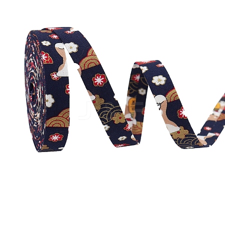 Hot Stamping Flower Polyester Printed Ribbons PW-WG74885-04-1