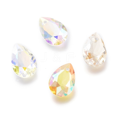 Glass Rhinestone Pendants RGLA-A024-H01-M1-1