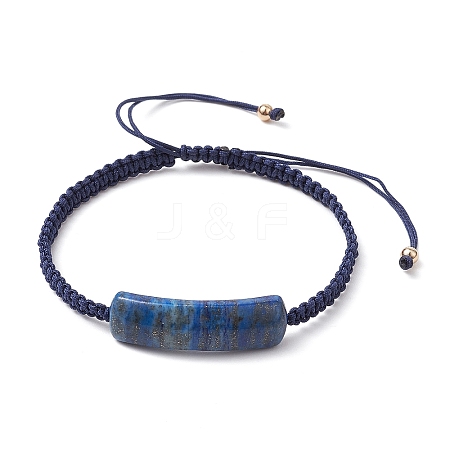 Adjustable Tube Natural Gemstone Braided Bracelets for Women BJEW-JB11006-03-1