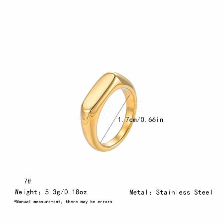 Irregular 304 Stainless Steel Finger Rings for Women SA8524-30-1