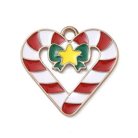 Christmas Alloy Enamel Pendants ENAM-I071-01KCG-09-1