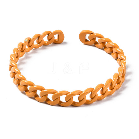 Spray Painted Brass Cuff Bangles BJEW-Q700-001G-1