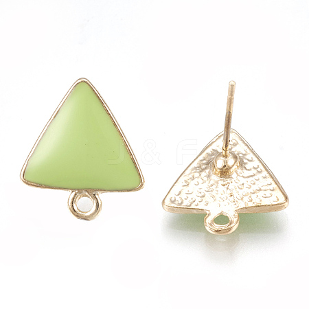 Alloy Enamel Stud Earring Findings PALLOY-T056-15C-1
