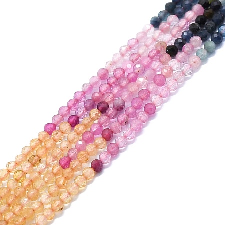Natural Tourmaline Beads Strands G-P457-A01-14F-1