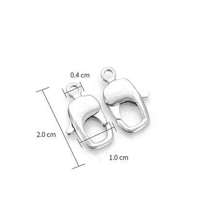 Alloy Lobster Claw Clasps PW-WGCF2F8-04-1