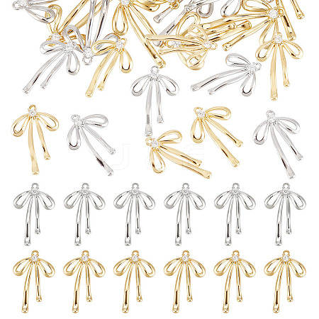 20Pcs 2 Colors Brass Rhinestone Pendants FIND-DR0001-70-1