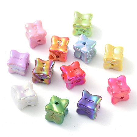 UV Plating Opaque Acrylic Beads X1-OACR-Z013-27-1