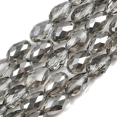 Electroplate Glass Beads Strands X-EGLA-D015-15x10mm-34-1