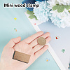 Square Wooden Stamps DIY-WH0546-003-4