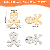 40Pcs 2 Colors 304 Stainless Steel Pendants STAS-UN0030-16-5