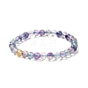 Natural Fluorite Beaded Stretch Bracelets BJEW-K233-01A-02-2