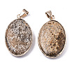 Natural Picture Jasper Pendants G-N326-31F-2