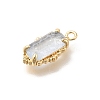 Brass Glass Charms LS-KK-U061-10G-03-2
