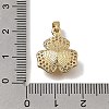 Brass Micro Pave Clear Cubic Zirconia Pendants CU-CBAA556-12G-3