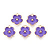 Light Gold Plated Alloy Enamel Pendants X-ENAM-R136-16D-3