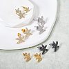 1 Pair Starfish Brass Micro Pave Clear Cubic Zirconia Studs Earrings EJEW-SZ0002-08EB-6
