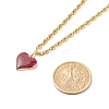 Dainty Heart & Cherry Alloy Enamel Pendant Necklaces Set for Teen Girl Women NJEW-JN03757-10