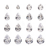 Yilisi 315Pcs 8 Style Teardrop-Shaped Cubic Zirconia Cabochons ZIRC-YS0001-02-3