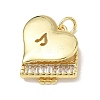 Brass Micro Pave Clear Cubic Zirconia Pendants KK-D289-01G-06-2