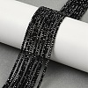 Natural Black Spinel Beads Strands G-P553-F08-01-1