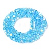Transparent Electroplate Glass Beads Strands X-GLAA-Q099-A01-04-2