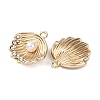 Alloy with Rhinestone and ABS Plastic Imitation Pearl Pendants FIND-Z111-04G-2