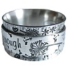 Dandelion with Word Pattern Alloy Finger Rings FS-WG2A4E2-01-4