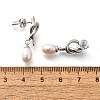 304 Stainless Steel knot Stud Earrings EJEW-C133-02P-3