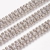 Brass Rhinestone Strass Chains CHC-WH0001-01P-1