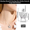 1Pc Rhodium Plated 925 Sterling Silver European Dangle Charms STER-BBC0008-18-2
