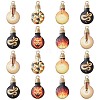 30Pcs 6 Styles Printed Alloy Enamel Pendants ENAM-CJ0005-11-1