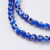 Handmade Evil Eye Lampwork Beads Strands LAMP-J089-B02-3