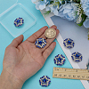 6Pcs 1-Hole Alloy Buttons DIY-FG0007-80A-3