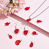 70Pcs 7 Styles Transparent Glass Pendants PALLOY-PH01663-5